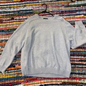 thick grey Land’s End sweater